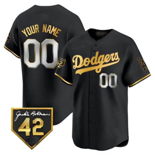 Custom Los Angeles Dodgers 2024 Jackie Robinson Patch Vapor Premier Limited ¨C All Stitched Baseball Jersey