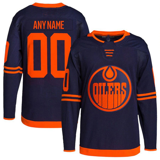 Custom E.Oilers Alternate Primegreen Authentic Pro Jersey Navy Stitched American Hockey Jerseys CROVYIE