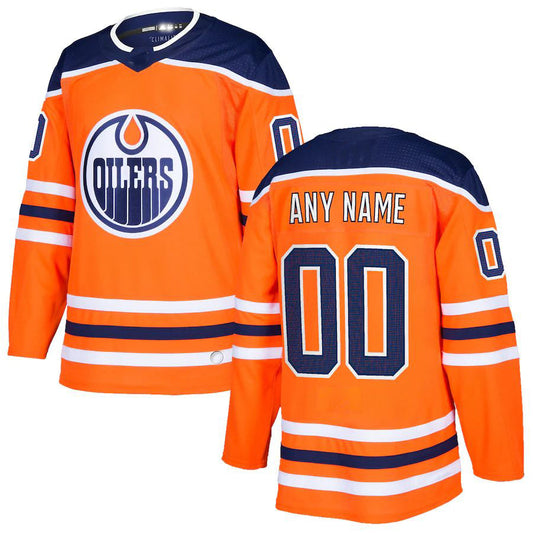 Custom E.Oilers Authentic Orange Jersey Stitched American Hockey Jerseys CROVYIE