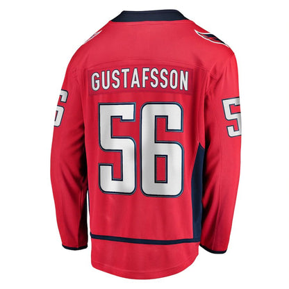 W.Capitals #56 Erik Gustafsson Fanatics Branded Home Breakaway Player Jersey Red Stitched American Hockey Jerseys CROVYIE