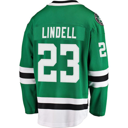 D.Stars #23 Esa Lindell Fanatics Branded Breakaway Jersey  Kelly Green Stitched American Hockey Jerseys CROVYIE
