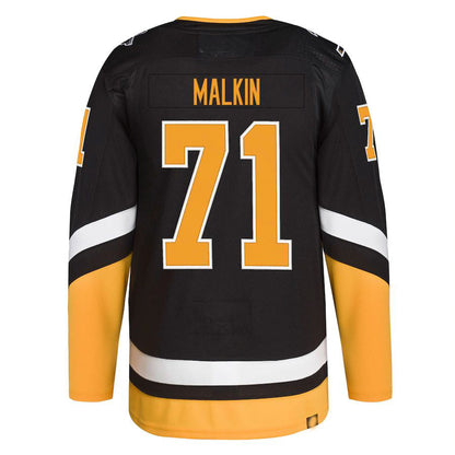 P.Penguins #71 Evgeni Malkin 2021-22 Alternate Primegreen Authentic Pro Player Jersey Black Stitched American Hockey Jerseys CROVYIE