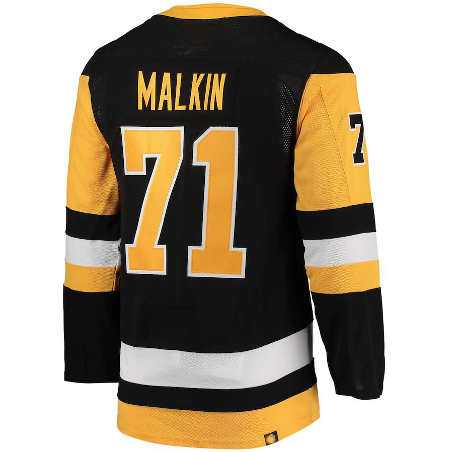 P.Penguins #71 Evgeni Malkin Home Primegreen Authentic Pro Player Jersey Black Stitched American Hockey Jerseys CROVYIE