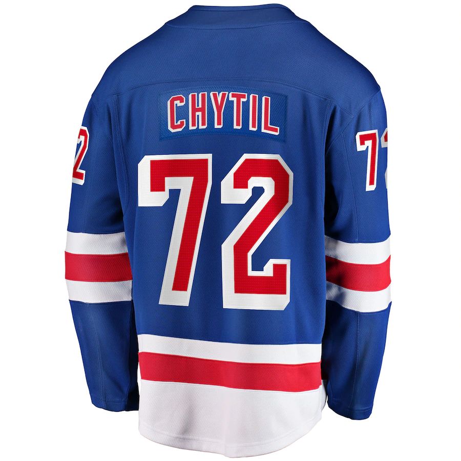 NY.Rangers #72 Filip Chytil Fanatics Branded Home Breakaway Jersey Blue Blue Stitched American Hockey Jerseys CROVYIE