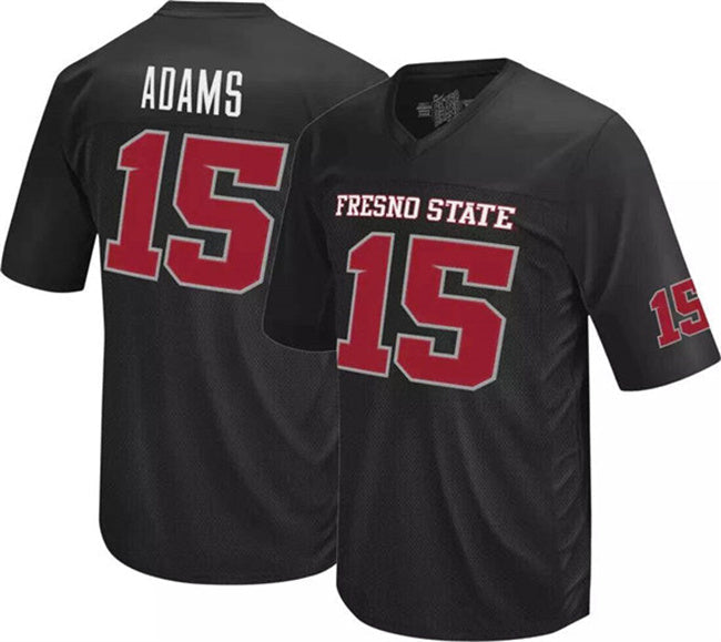 F.State Bulldogs #15 Davante Adams Black Stitched Game American College Jerseys