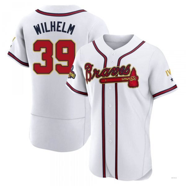 Atlanta Braves #39 Hoyt Wilhelm Gold White 2022 Program Jersey Stitches Baseball Jerseys