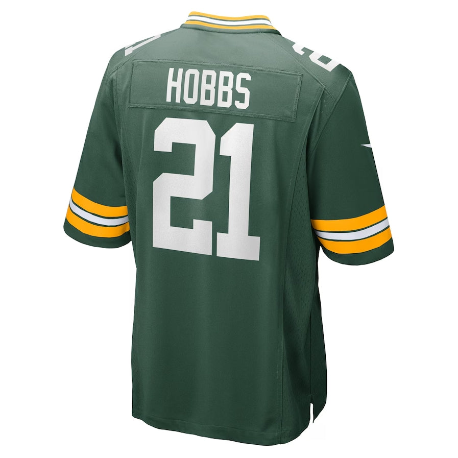 GB.Packers #21 Nate Hobbs Green Team Game Stitched American Football Jerseys