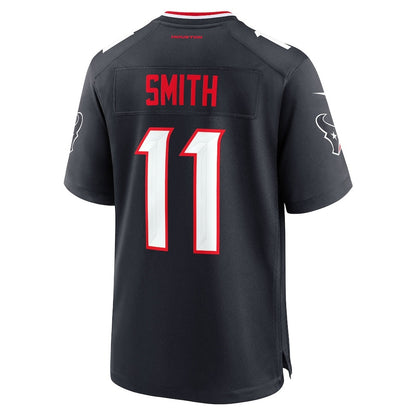H.Texans #11 Tremon Smith Navy Team Game American Football Jersey