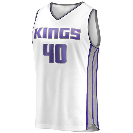 S.Kings #40 Harrison Barnes Fanatics Branded Fast Break Player Replica Jersey Association Edition White Stitched American Basketball Jersey
