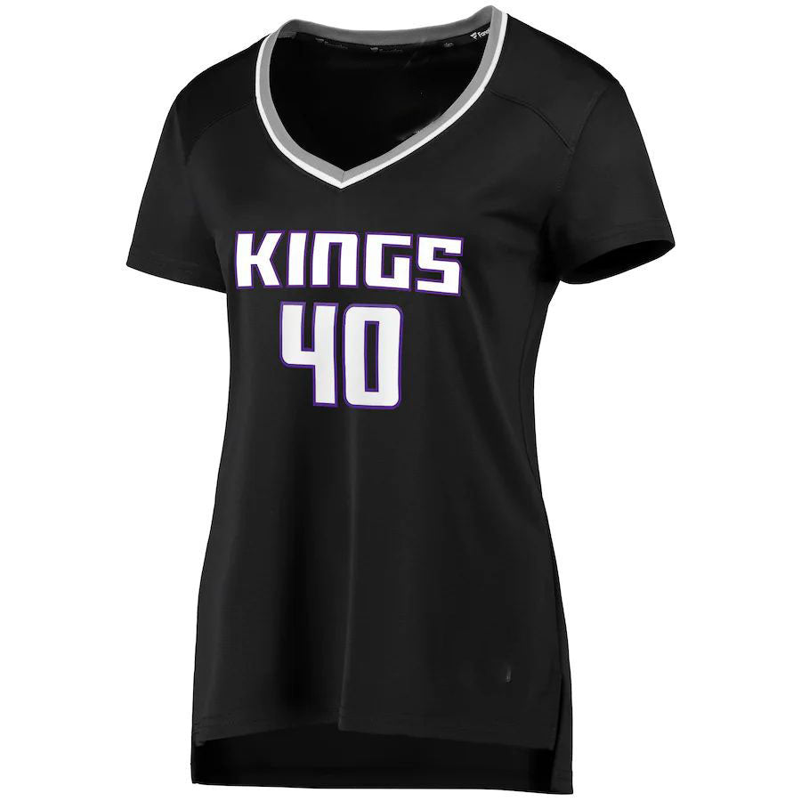 S.Kings #40 Harrison Barnes Fanatics Branded Women's Fast Break Player Replica Jersey Statement Edition Black Stitched American Basketball Jersey