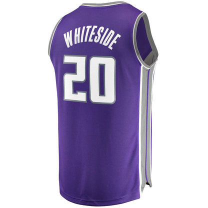 S.Kings #20 Hassan Whiteside Fanatics Branded  Fast Break Replica Jersey Purple Icon Edition Stitched American Basketball Jersey