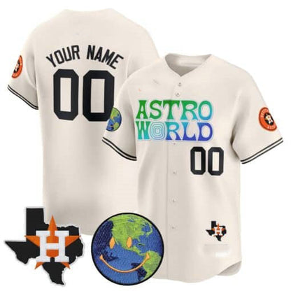 Custom Houston Astros Cactus Jack Astro World Vapor Premier Limited ¨C All Stitched Baseball Jersey