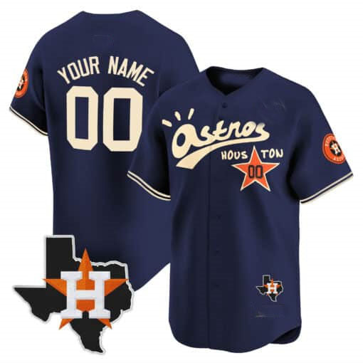 Custom Houston Astros Cactus Jack Style Vapor Premier Limited ¨C All Stitched Baseball Jersey
