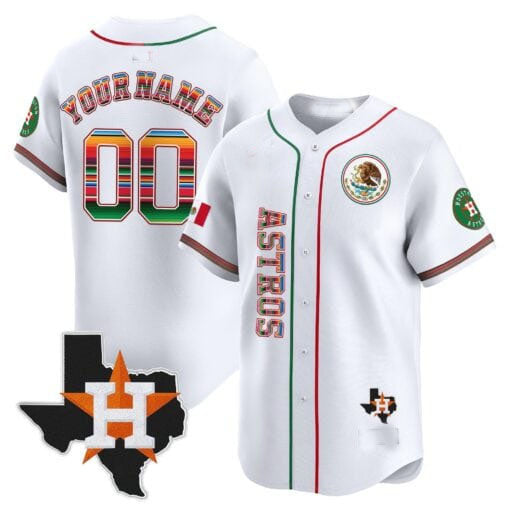 Custom Houston Astros Mexico Vapor Premier Limited V4 ¨C All Stitched Baseball Jersey