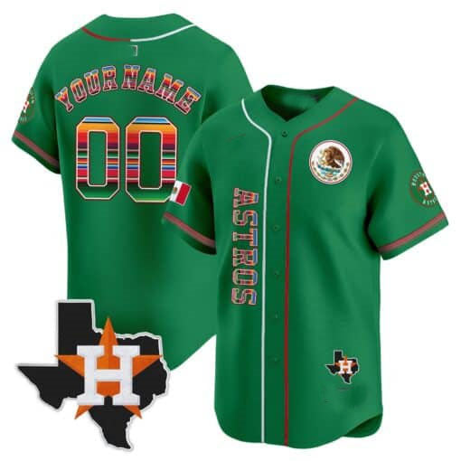 Custom Houston Astros Mexico Vapor Premier Limited V4 ¨C All Stitched Baseball Jersey
