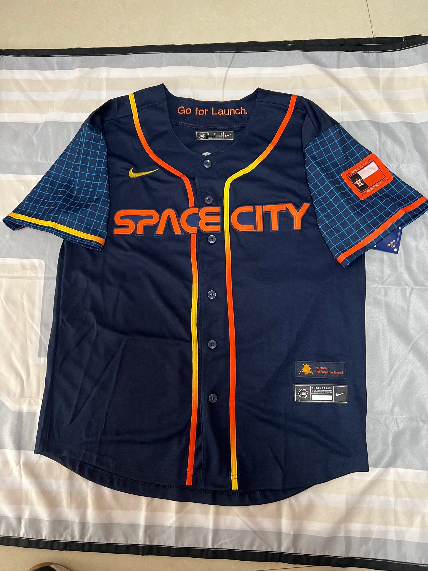 Baseball Jerseys New Houston Astros 44 Yordan Alvarez Navy Stitched 2022 Space City Connect Jerseys