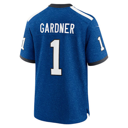 IN.Colts #1 Ahmad Sauce Gardner Heather Royal Alternate 2 Indiana Nights Game Stitched American Football Jerseys