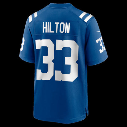 IN.Colts #33 Mike Hilton Royal Team Game Stitched American Football Jerseys