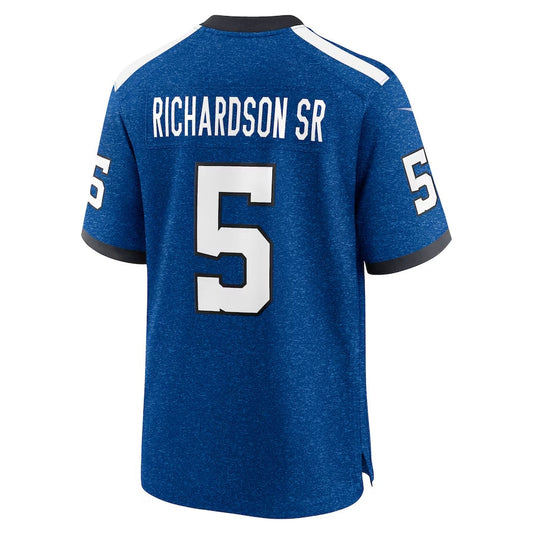 IN.Colts #5 Anthony Richardson Sr. Royal Alternate Indiana Nights Game Stitched American Football Jerseys