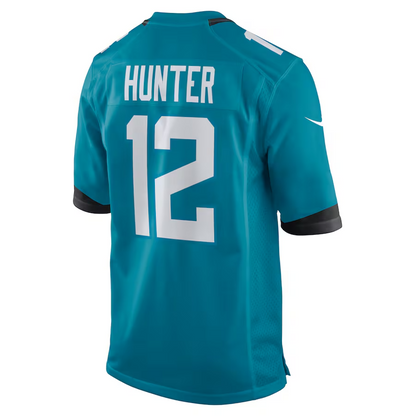 J.Jaguars #12 Travis Hunter Teal 2025 Draft First Round Pick Game Stitched American Football Jerseys