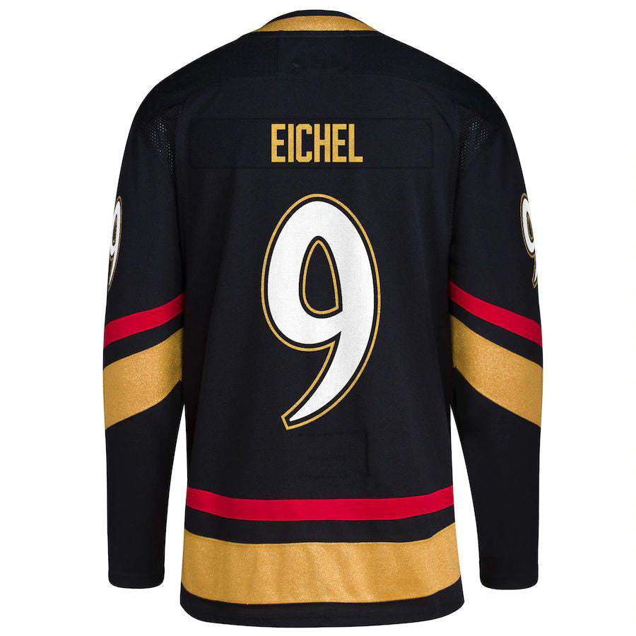V.Golden Knights #9 Jack Eichel Reverse Retro 2.0 Authentic Player Jersey Black Stitched American Hockey Jerseys CROVYIE
