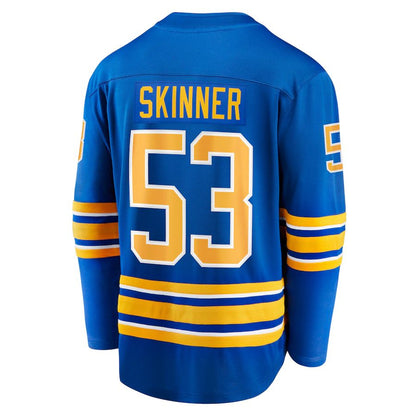B.Sabres #53 Jeff Skinner Fanatics Branded Home Breakaway Jersey Royal Stitched American Hockey Jerseys CROVYIE