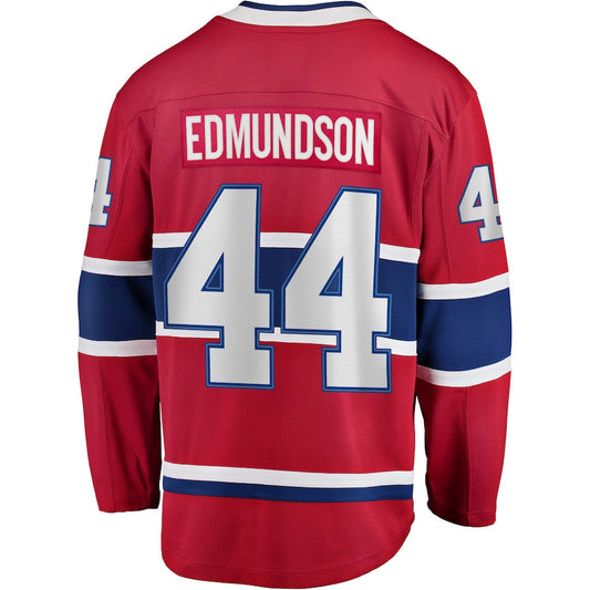 M.Canadiens #44 Joel Edmundson Fanatics Branded Breakaway Player Jersey Red Stitched American Hockey Jerseys CROVYIE