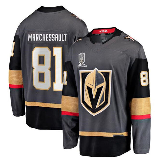 V.Golden Knights #81 Jonathan Marchessault Fanatics Branded 2023 Stanley Cup Champions Alternate Breakaway Player Jersey - Black Hockey Jerseys CROVYIE