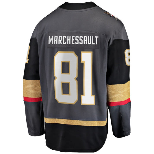 V.Golden Knights #81 Jonathan Marchessault Fanatics Branded Alternate Premier Breakaway Player Jersey  Gray Hockey Jerseys CROVYIE