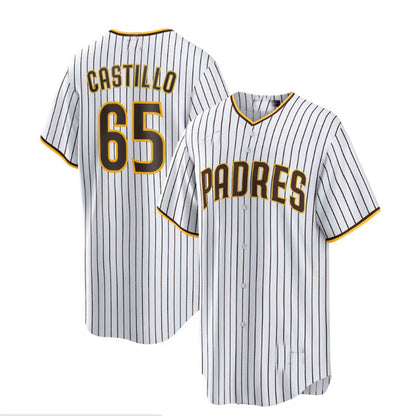 San Diego Padres #65 Jos¡§| Castillo Home Replica Player Jersey - White Baseball Jerseys