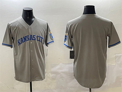 Kansas City Royals Blank Gray 2024 Away Limited Stitched Baseball Jersey