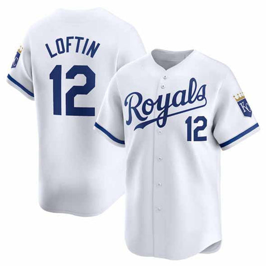 Kansas City Royals #12 Nick Loftin White 2024 Home Limited Stitched Baseball Jersey