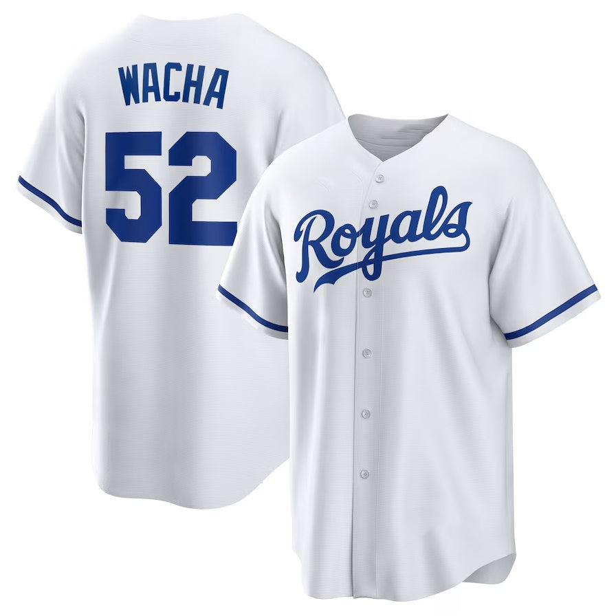 Kansas City Royals #52 Michael Wacha Home Replica Jersey - White Stitched Baseball Jersey