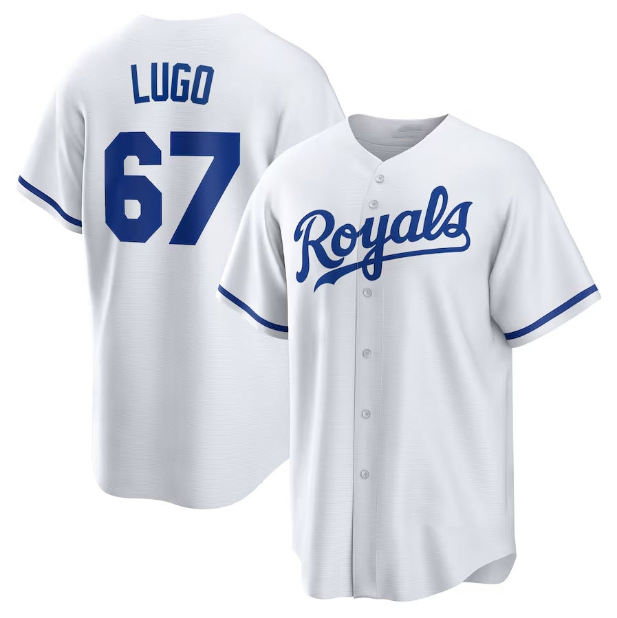 Kansas City Royals #67 Seth Lugo Home Replica Jersey - White Stitched Baseball Jersey