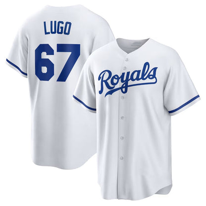 Kansas City Royals #67 Seth Lugo Home Replica Jersey - White Stitched Baseball Jersey