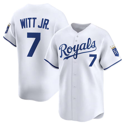 Kansas City Royals #7 Bobby Witt Jr. Alternate Limited Player Jersey - White Stitched Baseball Jersey