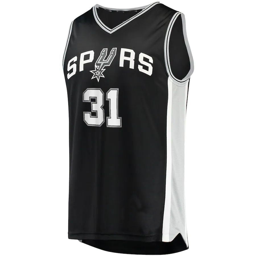 S.Antonio Spurs #31 Keita Bates-Diop Fanatics Branded 2021-22 Fast Break Replica Jersey Icon Edition Black Stitched American Basketball Jersey