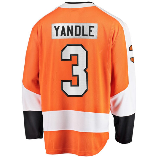 P.Flyers #3 Keith Yandle Fanatics Branded Home Breakaway Player Jersey Orange Stitched American Hockey Jerseys CROVYIE