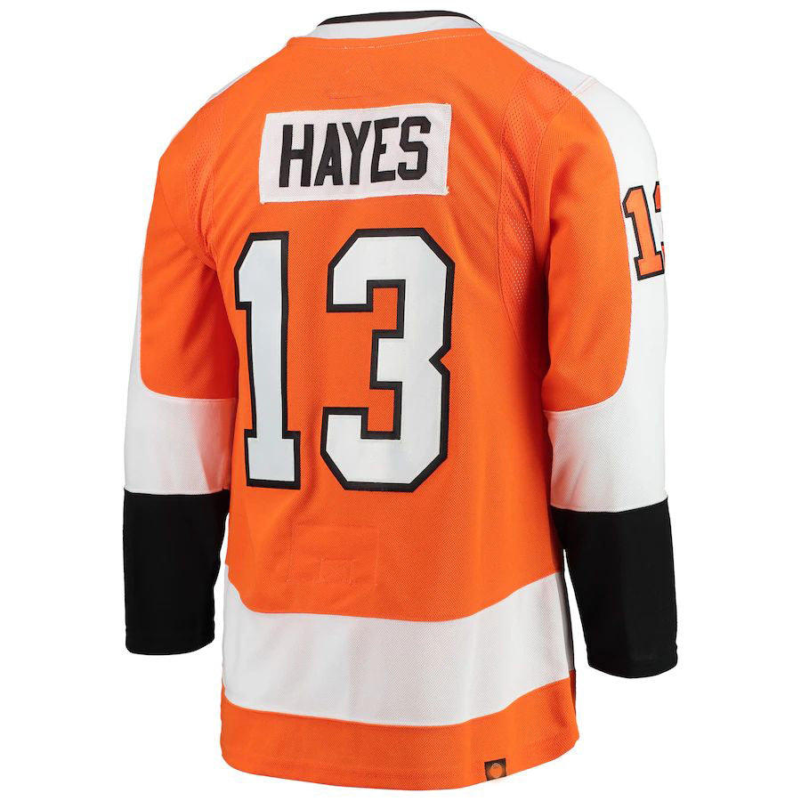 P.Flyers #13 Kevin Hayes Home Primegreen Authentic Pro Player Jersey Orange Stitched American Hockey Jerseys CROVYIE