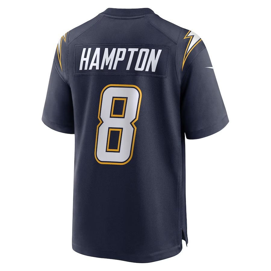 LA.Chargers #8 Omarion Hampton Navy Alternate Super Chargers Game Player American Football Jerseys