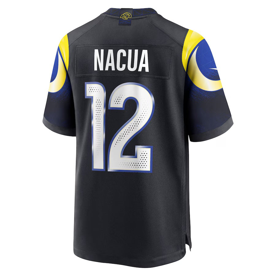 LA.Rams #12 Puka Nacua 2025 Rivalries Collection Game Jersey-Nery - Midnight Blue Stitched American Football Jersey-Nerys
