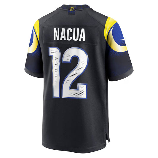 LA.Rams #12 Puka Nacua 2025 Rivalries Collection Game Jersey-Nery - Midnight Blue Stitched American Football Jersey-Nerys