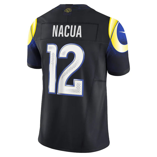 LA.Rams #12 Puka Nacua 2025 Rivalries Collection Limited Jersey-Nery - Midnight Blue Stitched American Football Jersey-Nerys
