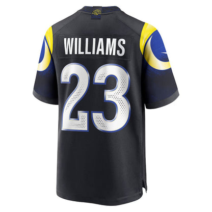 LA.Rams #23 Kyren Williams 2025 Rivalries Collection Game Jersey-Nery - Midnight Blue Stitched American Football Jersey-Nerys