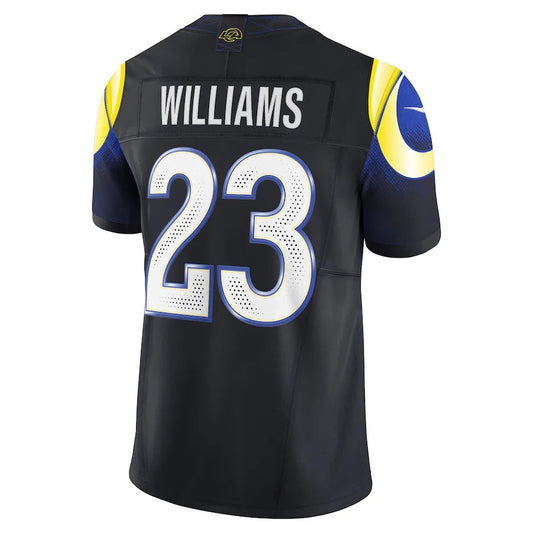 LA.Rams #23 Kyren Williams 2025 Rivalries Collection Limited Jersey-Nery - Midnight Blue Stitched American Football Jersey-Nerys