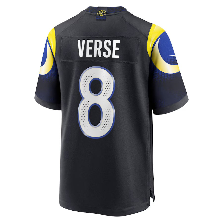 LA.Rams #8 Jared Verse 2025 Rivalries Collection Game Jersey-Nery - Midnight Blue Stitched American Football Jersey-Nerys