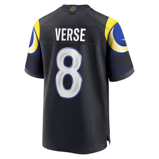 LA.Rams #8 Jared Verse 2025 Rivalries Collection Game Jersey-Nery - Midnight Blue Stitched American Football Jersey-Nerys