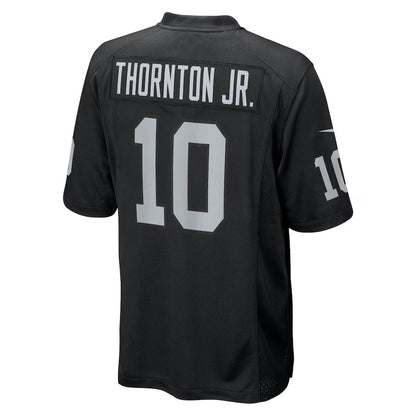 LV.Raiders #10 Dont'e Thornton Jr. Black Team Game American Football Jerseys