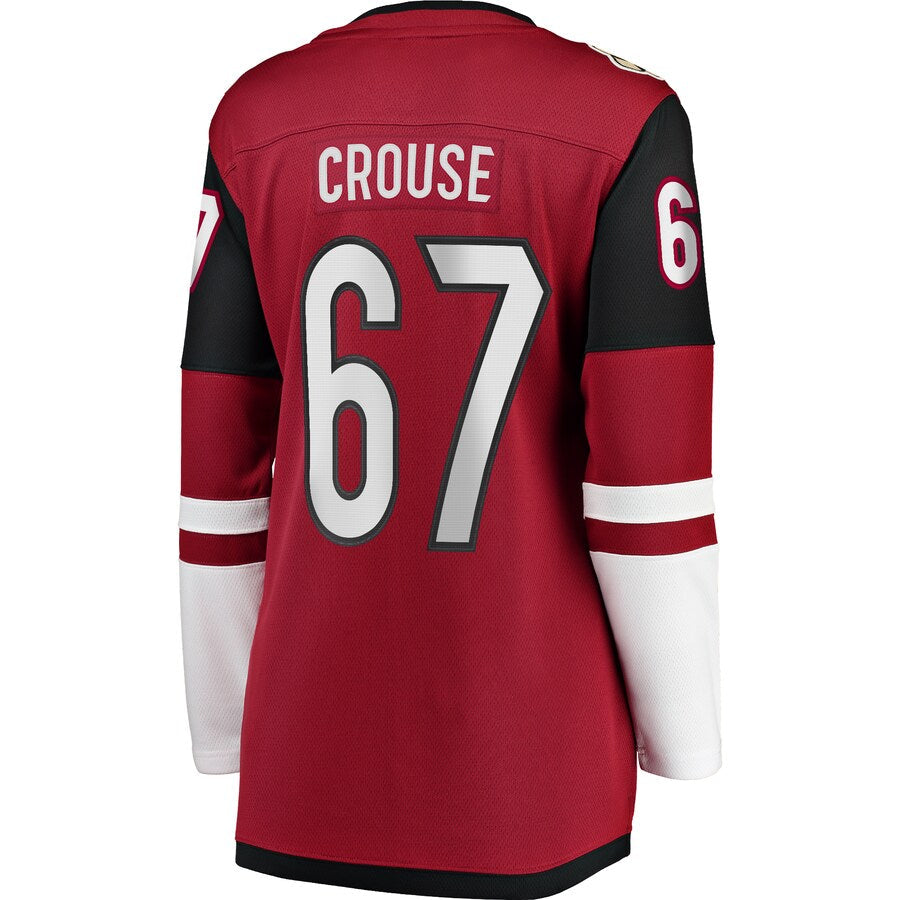 A.Coyotes #67 Lawson Crouse Fanatics Branded Home Breakaway Player Jersey Garnet Stitched American Hockey Jerseys CROVYIE