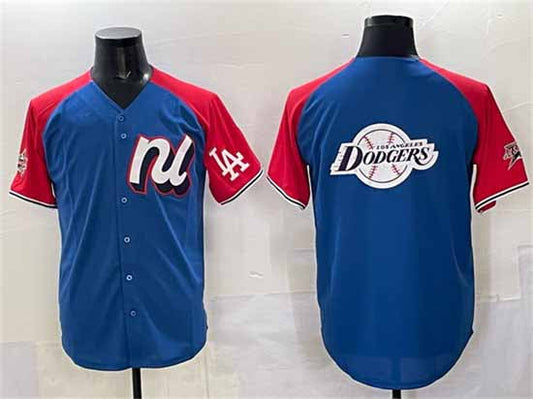 Los Angeles Dodgers National League Team Big Logo Blue Red Alternate 2025 All-Star Edition Limited Stitched Baseball Jersey